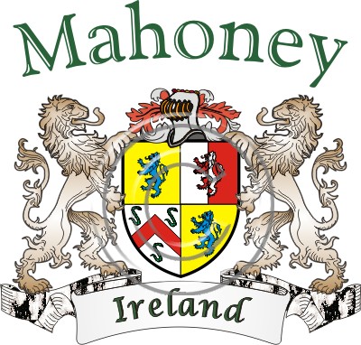 mahoney arms coat irish family crest name ireland history tartan